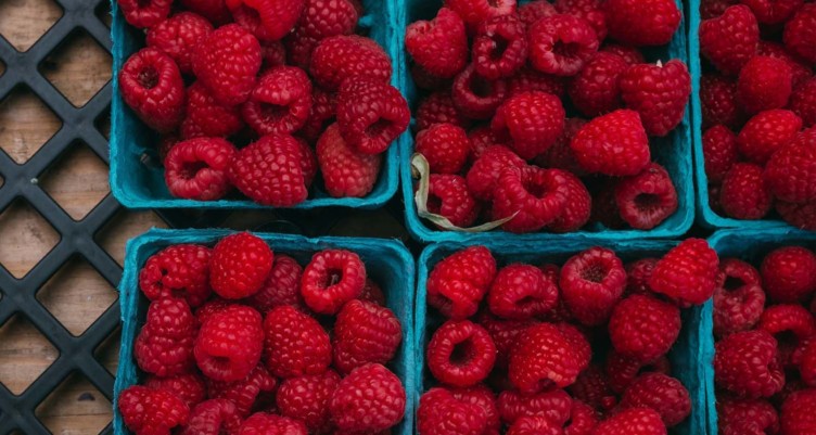 Framboises en carton