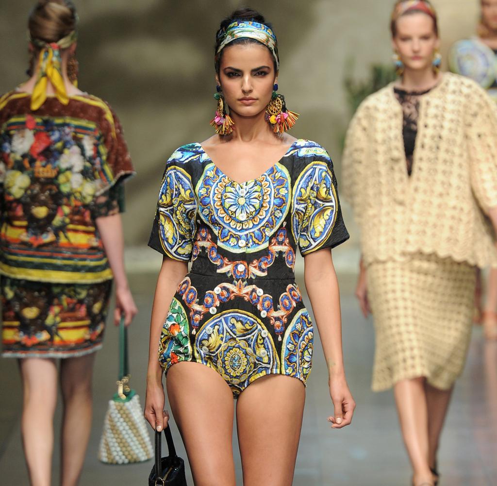 Liza Golden-Bhojwani 2013, on the Dolce & Gabbana runway