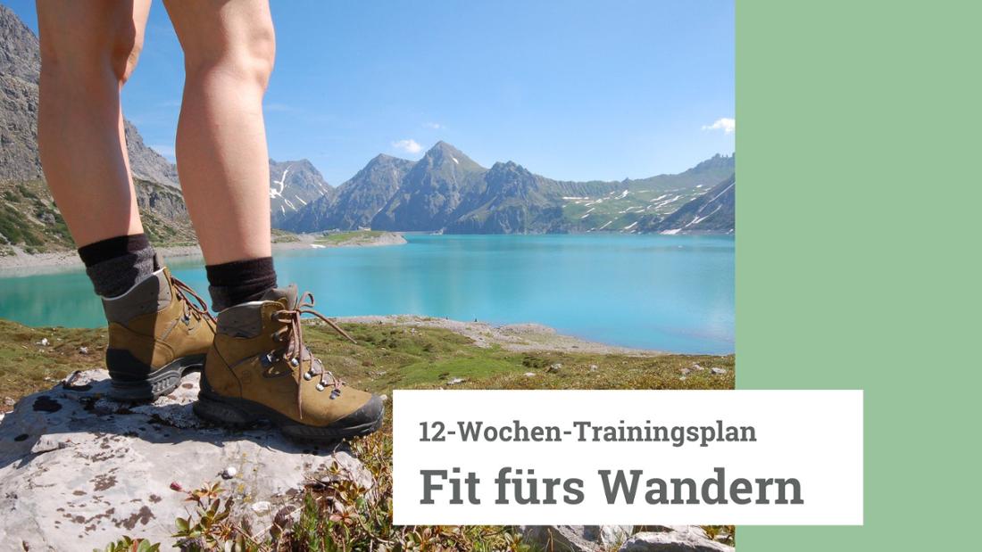 Woman with mountain boots in front of a lake in the Alps