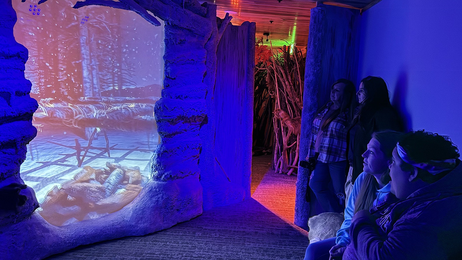 Visitors enjoy the immersive elements of the Medicine Lodge Cultural Experience at Medicine Lodge State Archaeological Site.